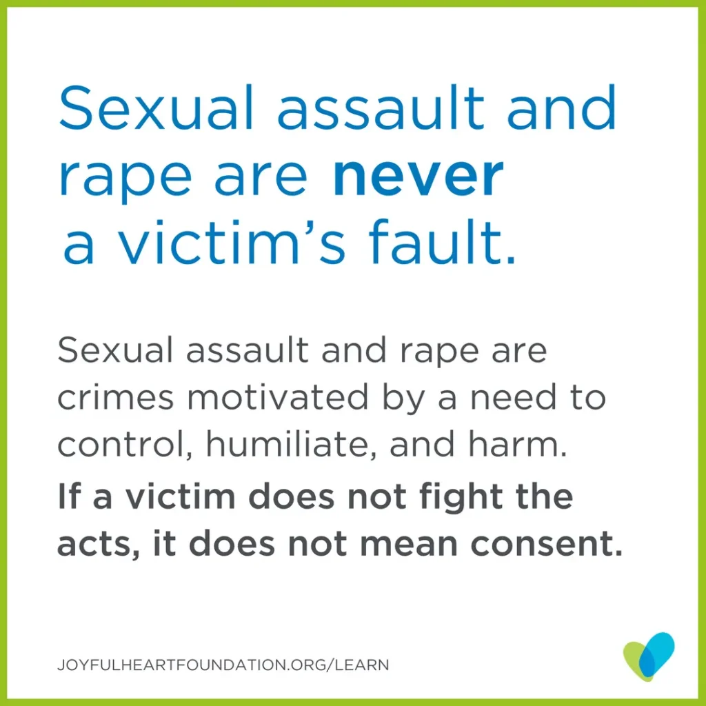 sexual assault quote joyfulheartfoundation dot org